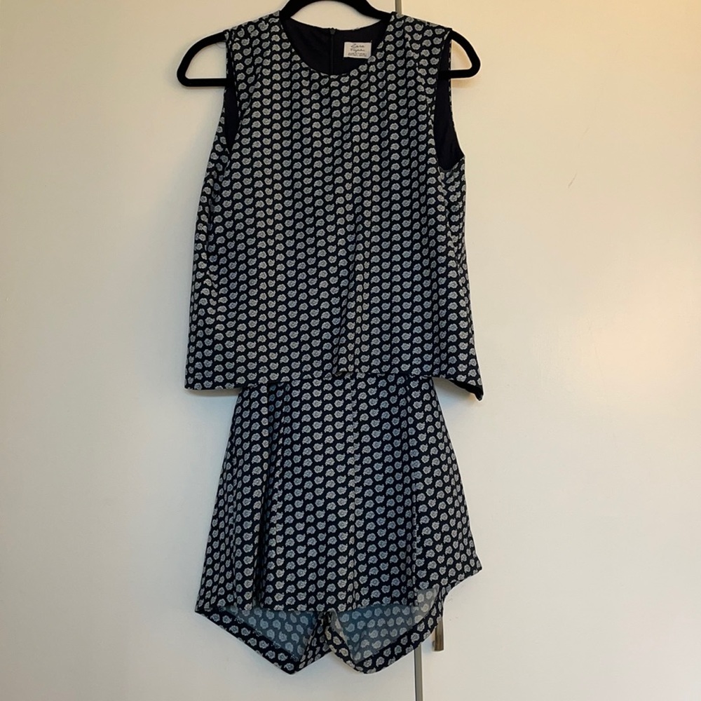 Blue print romper